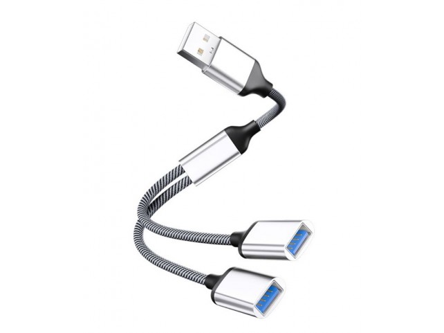 MicroConnect MC-USBA-AFAF USB-A to 2x USB-A Female  Silver transfer rate 480Mbps
