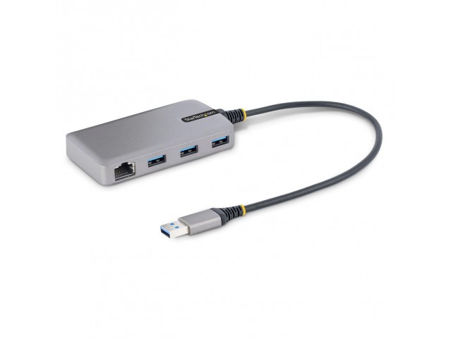 StarTech.com 5G3AGBB-USB-A-HUB 3-Port Usb Hub With Ethernet  - 3X Usb-A Ports - Gigabit