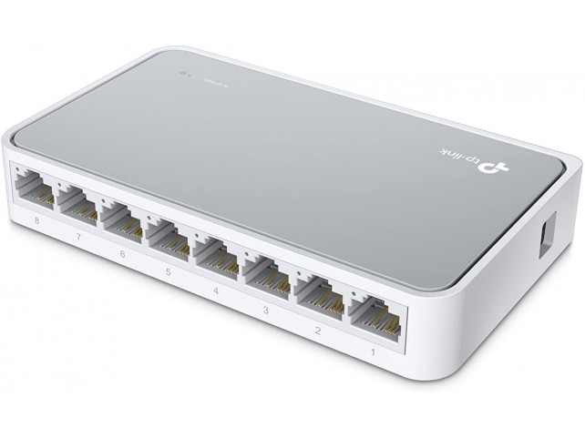 SWITCH TP-LINK TL-SF1008D 8P LAN GIGABIT DESKTOP 10/100/1000Mbps RJ45 CASE PLASTICA