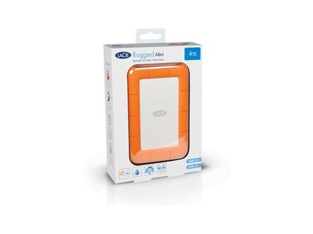 Seagate LaCie Rugged Mini external  hard drive 2 TB Orange,