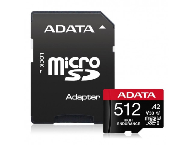 ADATA AUSDX512GUI3V30SHA2-RA1 High Endurance 512 GB  MicroSDXC UHS-I Class 10