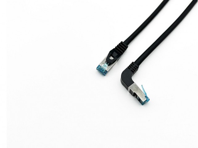 Equip 605897 Cat.6A S/Ftp Patch Cable  Angled To Straight Plug