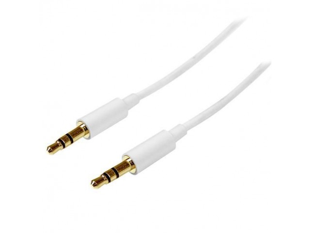 StarTech.com MU1MMMSWH SLIM 3.5MM STEREO AUDIO CABLE  