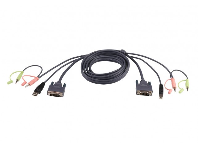 Aten 2L-7D02U DVI Cable 1.8m  DVI-D USB KVM Cable 1 8m 1.8
