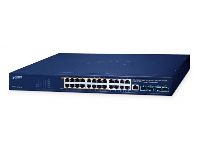 Planet GS-4210-16UP8T4X IPv6/IPv4 16-Port  10/100/1000T 95W 802.3bt PoE