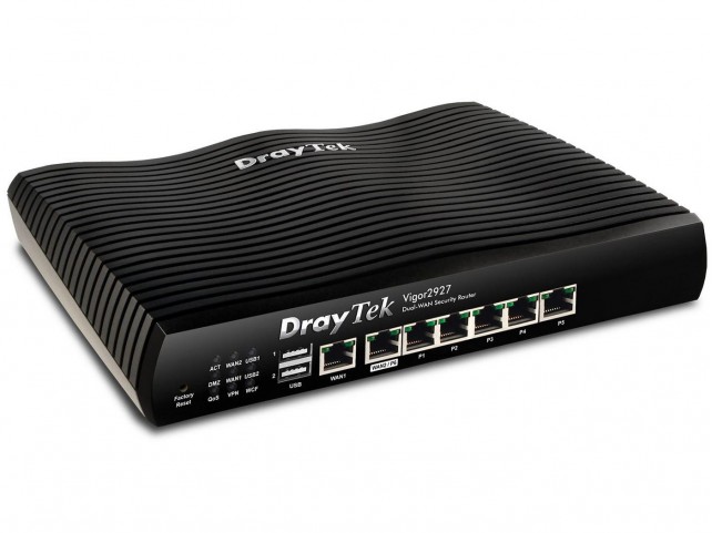 Draytek V2927-DE-AT-CH Vigor2927 Wired Router  Gigabit Ethernet Black