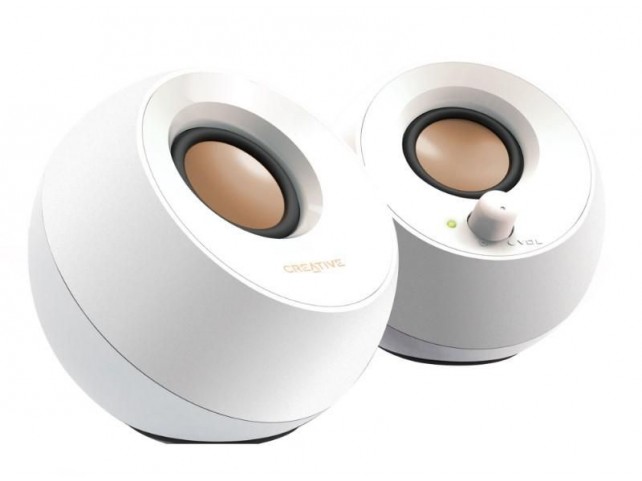 Creative Labs 51MF1680AA001 Speaker 3 5mm Pebble wh 4 4W  USB 3.5mm 86dB 2 speaker