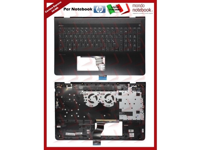 Tastiera con Top Case HP Pavilion 15-CB - Layout Italiano (Nera) 926894-061