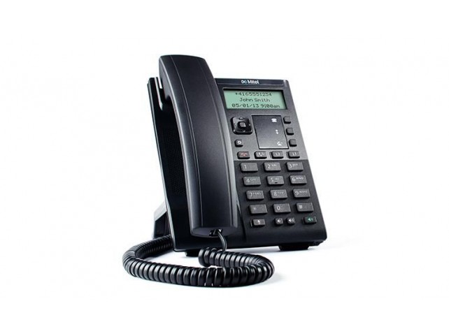 Mitel 80C00005AAA-A 6863 Ip Phone Black 2 Lines  Lcd