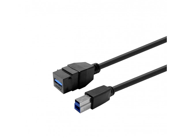 Vivolink PROKEYUSB3AFBM1B Keystone Black USB3 0  A-Female to USB3 0 B-Male