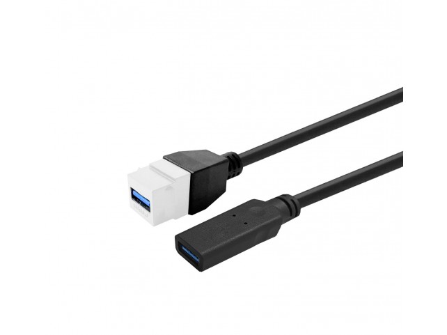 Vivolink PROKEYUSB3AFF0,2W Keystone White USB3 0  A-Female to USB3 0 A-Male
