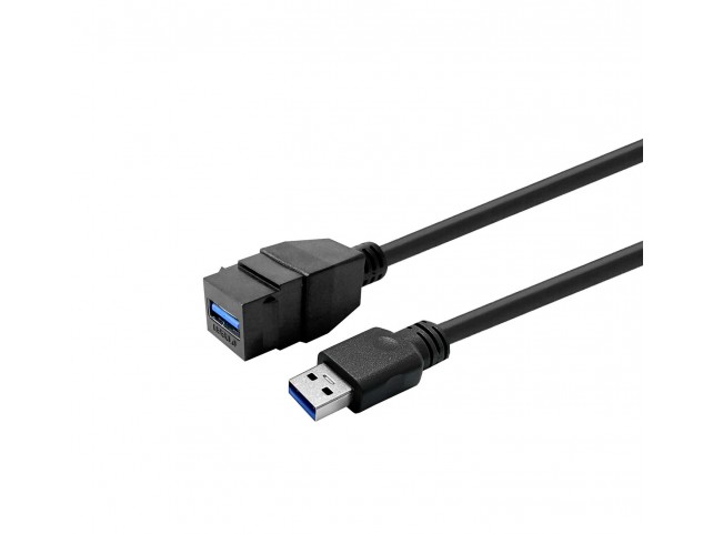 Vivolink PROKEYUSB3AFM1B Keystone Black USB3 0  A-Female to USB3 0 A-Male