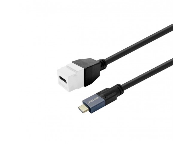 Vivolink PROKEYUSBCFM2W Keystone White USB-C female  to USB-C male