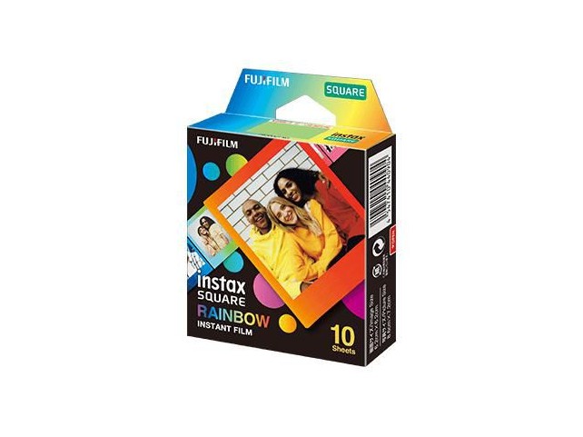 Fujifilm 16671320 Square Rainbow Instant  Picture Film 10 Pc(S) 76.2 X