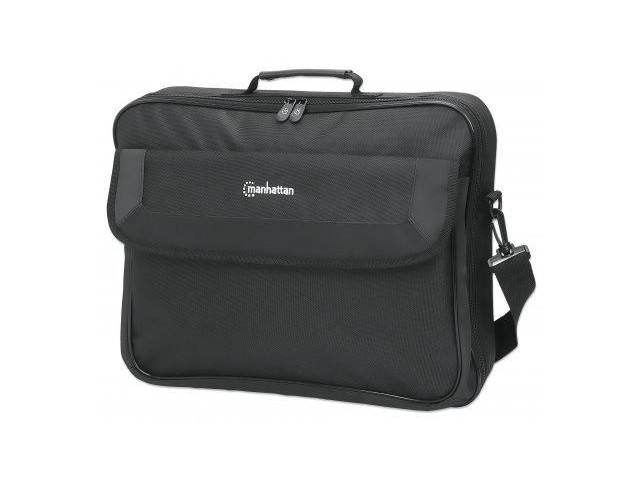 Manhattan 439992 Cambridge Laptop Bag 17.3  Clamshell Design Black Low