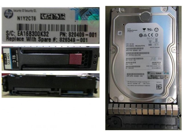 Hewlett Packard Enterprise 826549-001-RFB HD 2TB 12G 7.2K 3.5 SAS MDL  