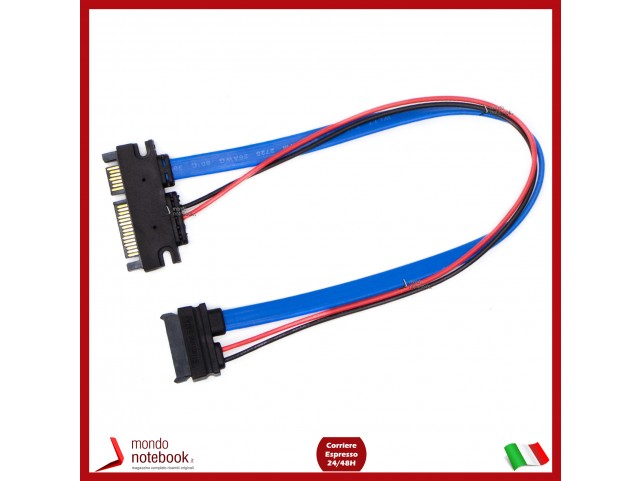 Adattatore convertitore connettore cavo Lingable Serial ATA 22 pin 7 + 15 maschio a Slimline SATA 13