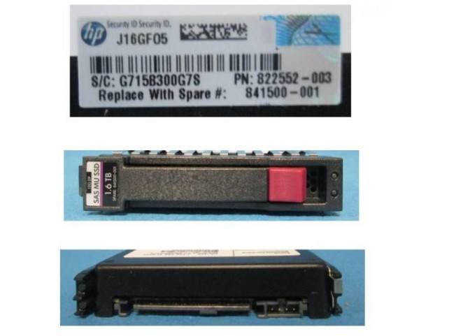 Hewlett Packard Enterprise 841500-001-RFB DRV SSD 1.6TB 12G 2.5 SAS  x x Refurbished x x