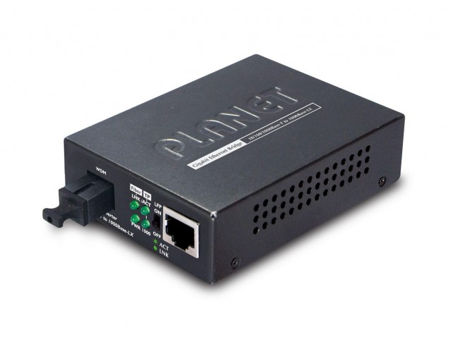 Planet GT-806A15 10/100/1000Base-T to WDM  Bi-directional Fiber Converter