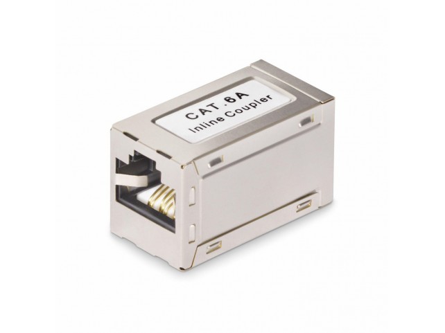 StarTech.com IN-CAT6A-COUPLER-S1 Shielded RJ45 Coupler Inline  Cat6a Coupler Female to