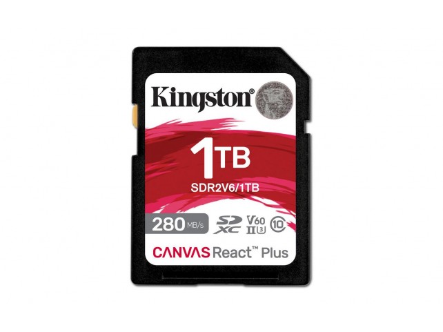 Kingston SDR2V6/1TB 1Tb Canvas React Plus Sdxc  Uhs-Ii 280R/150W U3 V60 For