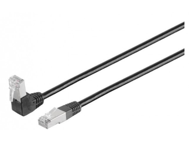 MicroConnect UTP601BA U/UTP CAT6 1M Black PVC 1 x  90
