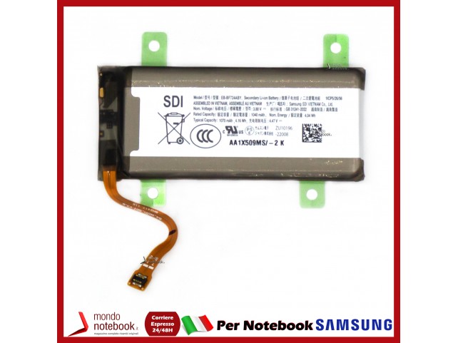 BATTERIA SAMSUNG Z FLIP 4 5G 2022 EB-BF724ABY GH82-29433A ORIGINALE SERVICE PACK