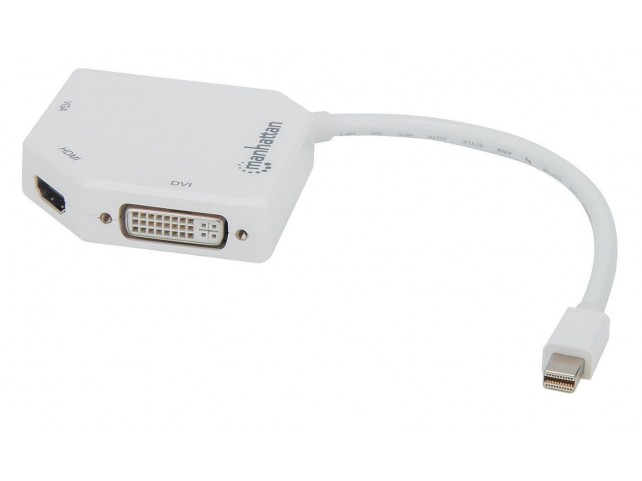 Manhattan 207362 207362 Mini Displayport 1.2 To Hdmi  Dvi And Vga Adapter Cable
