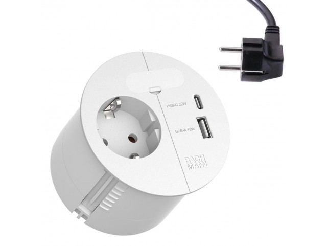 Bachmann 938.301 938.301 LOOP IN CHARGE 1xCEE7/3 1xUSB  A/C 22W 1xKBD 2 0m CEE7/7 wt