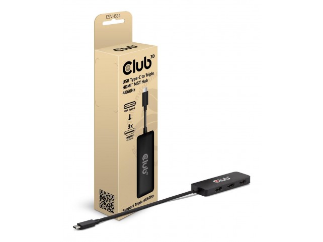 Club3D CSV-1554 CSV-1554 Interface Hub Usb Type-C Black  