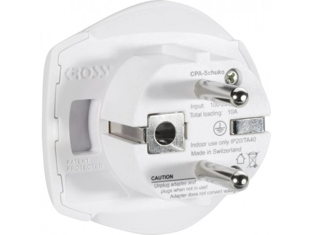 SKROSS 1.500211-E 1.500211-E 1.500211-E 1500211-E Power Plug Adapter  Type F Universal White