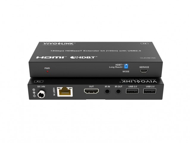 Vivolink VLKVM150 VLKVM150 VLKVM150 18Gbps HDBaseT KVM kit (150m)  with USB 2.0