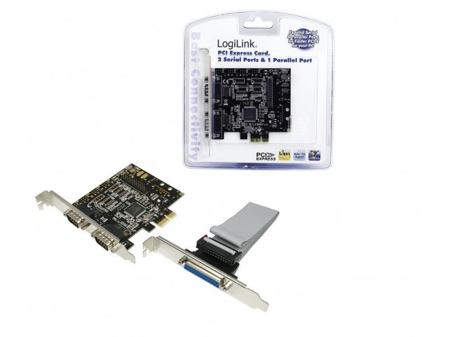 LogiLink PC0033 seriell PCIe 2x+1x parallel  LogiLi