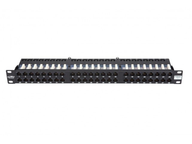 BKT Elektronik 11301012.2 19 PATCH PANEL 48xRJ45  UNSHIELDED CAT5e 1U BLACK