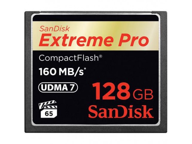 Sandisk SDCFXPS-128G-X46 Extreme PRO CF 160MB/S 128GB  128GB Extreme Pro CF 160MB/s