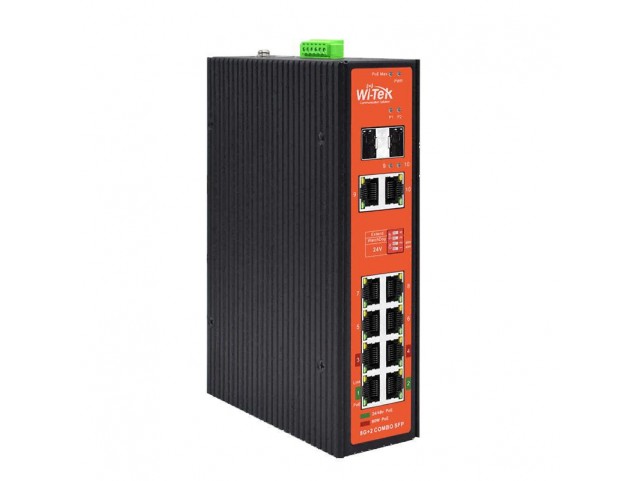 Wi-Tek WI-PS310GF-I V2 8GE+2COMBO SFP FIBER UPLINK  INDUSTRIAL POE SWITCH