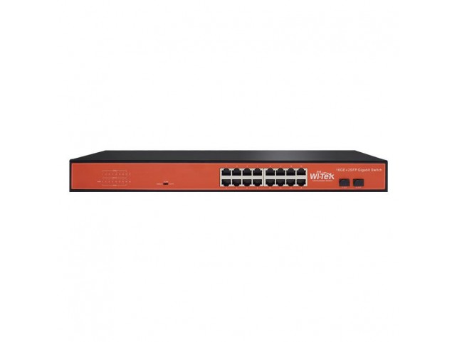 Wi-Tek WI-SG116F 16GE+2SFP FULL GIGA  RACK-MOUNTABLE ETHERNET
