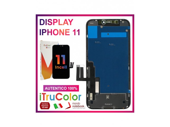 DISPLAY LCD iTruColor HD INCELL PER APPLE IPHONE 11 TOUCH SCREEN SCHERMO MONITOR