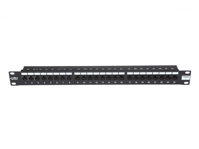 BKT Elektronik 11302011.2 19 PATCH PANEL 24xRJ45  UNSHIELDED CAT6 1U BLACK