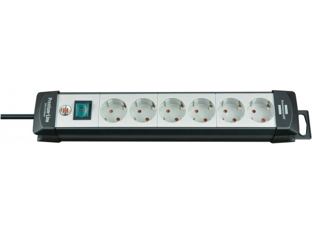 Brennenstuhl 1951560100 Power Extension 3 M 6 Ac  Outlet(S) Indoor Black Light