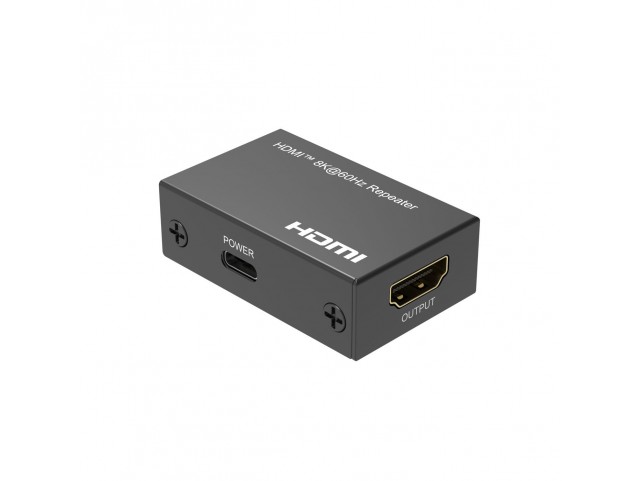 MicroConnect MC-HDMIREPEATER-8K 8K 60Hz HDMI repeater up to  10m 4K 60Hz up to 13m 4:4:4