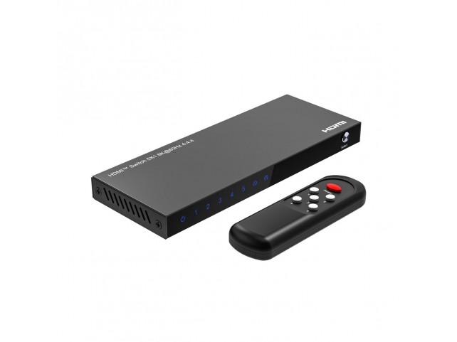MicroConnect MC-HDMISWITCH0501-8K 8K 60Hz HDMI Switch 5x1 HDCP  2.3 w/ Remote control