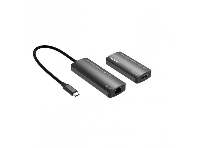 MicroConnect MC-USBCHDMIEXT-30M USB-C to HDMI Extender via  ethernet 30m distance at