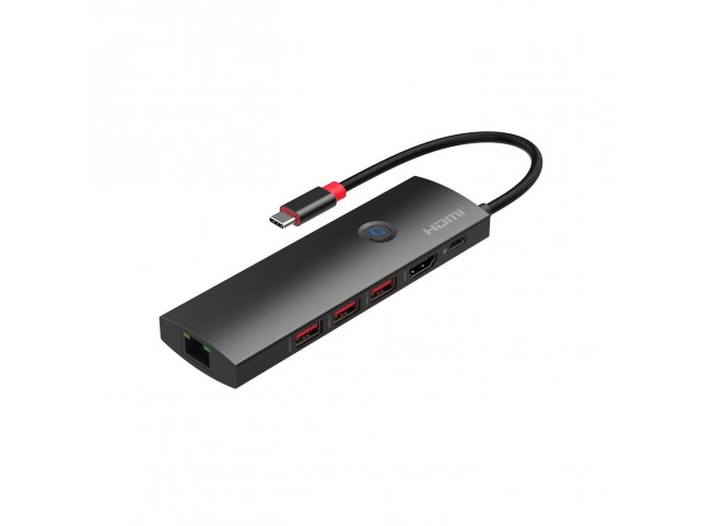 MicroConnect USB3.2CCOM20 USB-C to HDMI mini dock  RJ45 HDMI 4K 60Hz 3x USB A