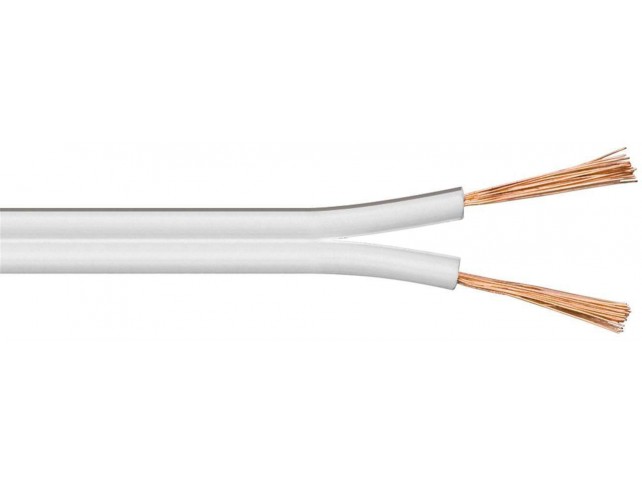 MicroConnect AUDSPEAKER13-100 Speaker cable 100m  2x0 75mm White cable