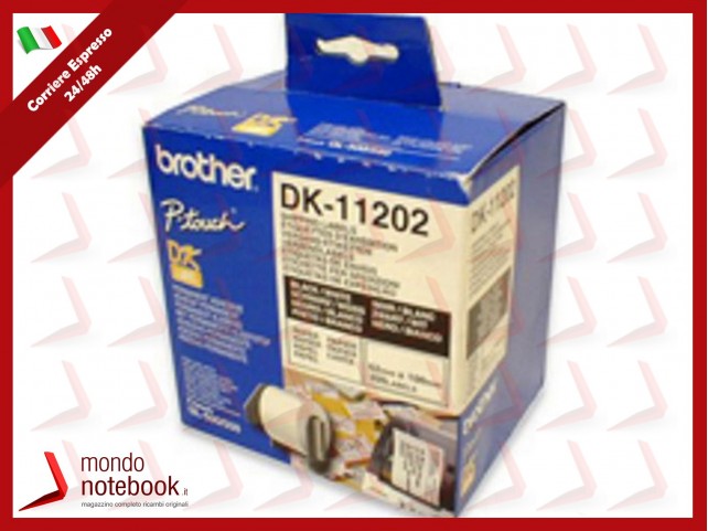 ETICHETTE BROTHER DK-11202 CONF.300PZ ADESIVE 62x100mm X QL-500 QL-550 QL-1050 QL-1050N QL-570 QL-70