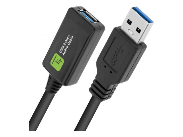 Techly ICUR3050G Usb Cable 5 M Usb 3.2 Gen 1  (3.1 Gen 1) Usb A Black