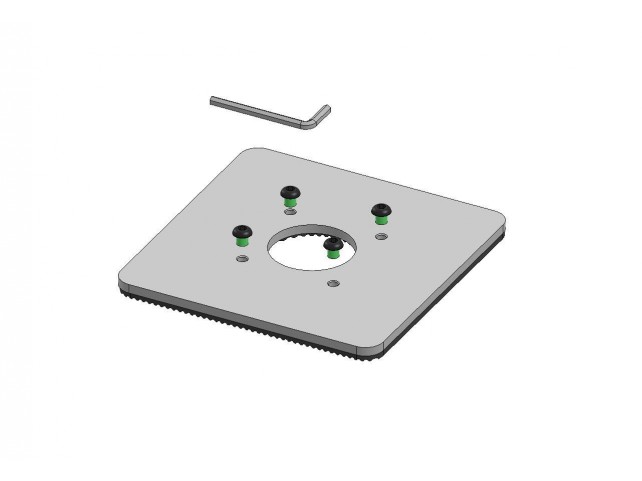 Ergonomic Solutions 150x150mm Baseplate 5mm -  BLACK