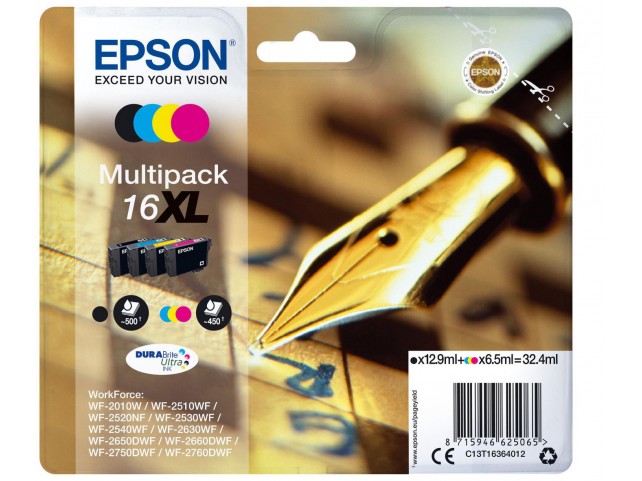 Epson C13T16364012 Patrone 16 XL Multipack 4er  Pack bk/y/cy/ma