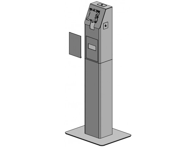 Ergonomic Solutions SPK400-02 Floor standing self service  kiosk -BLACK-